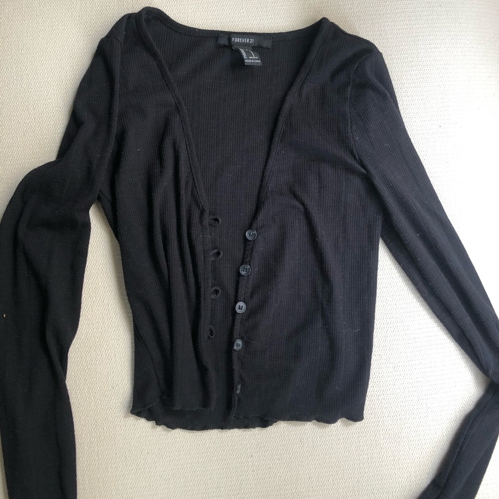 Black Thin Cardigan